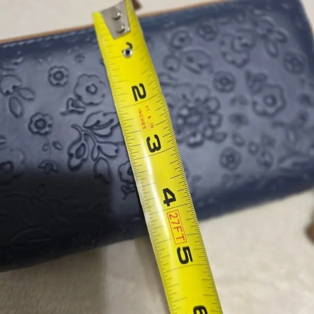 Stone Mountain Blue And Brown Faux Leather Phone Wristlet Pocket for Large Phone - Picture 7 of 8